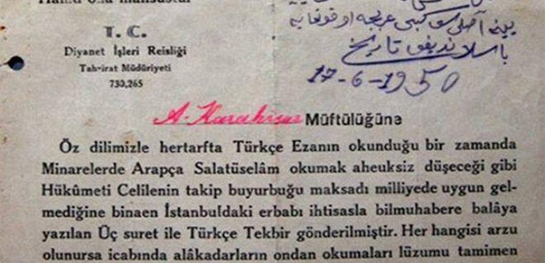 Türkçe ezanla ilgili 'utanılacak' şok belge!