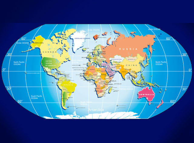 Dünya haritası  yanlışmı?